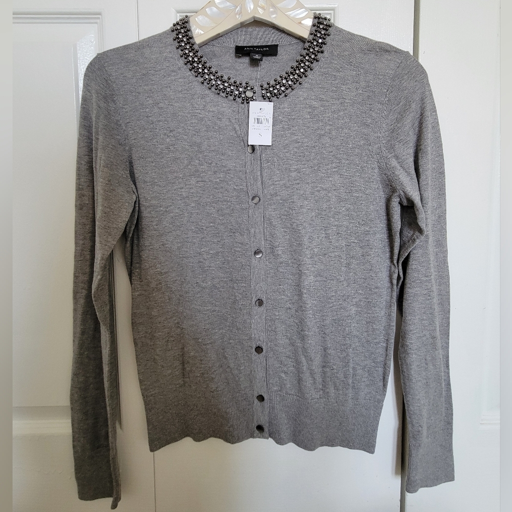 NWT Ann Taylor Embellished Cardigan